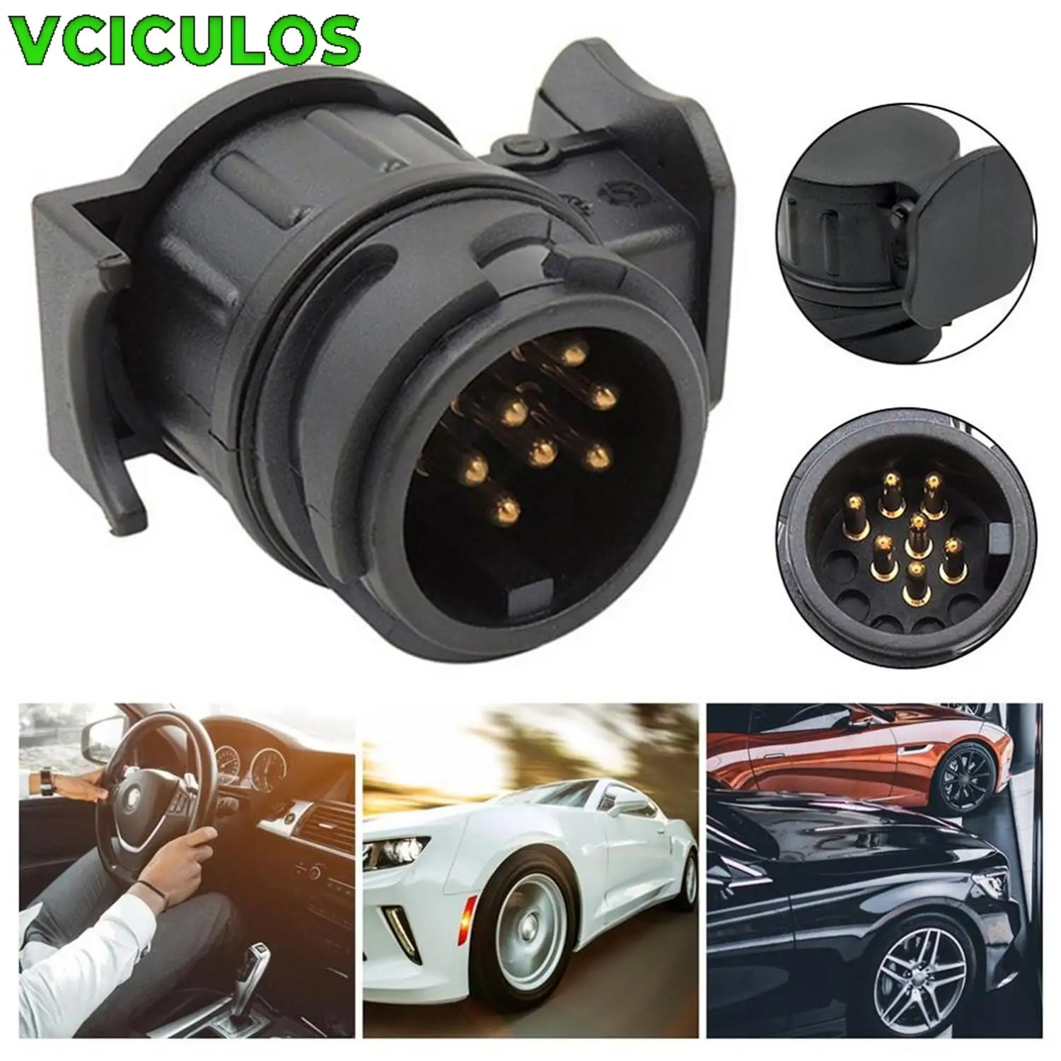 

1pc Car 13 Pin To 7 Pin Plug Adapter Trailer Truck Caravan Towbar Socket Converter Engine Car Accessories Parts Replacement
