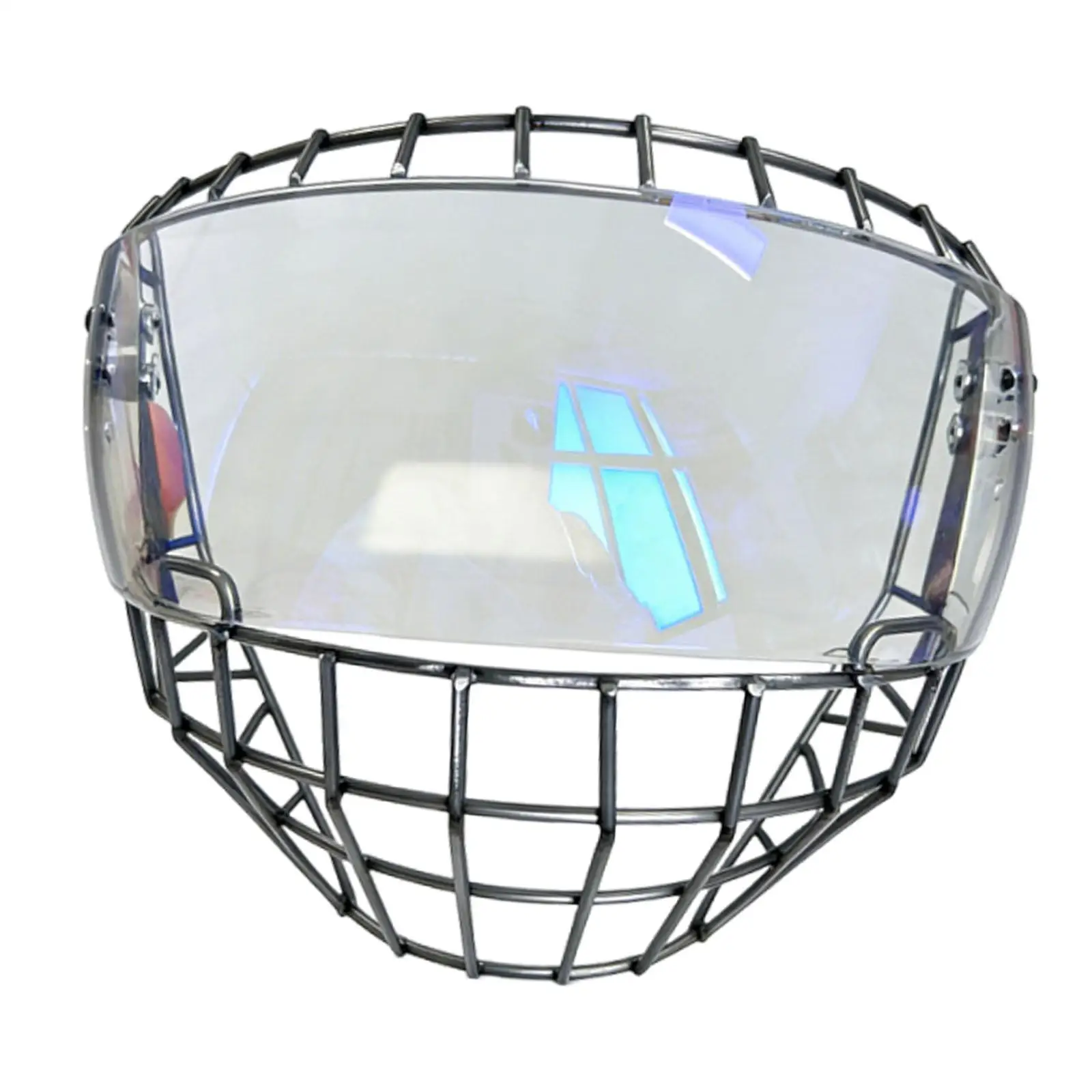 Steel PC Hockey Helmet Face Mask Mesh Structure Cage Visor Combo for Adult Sports Equipment