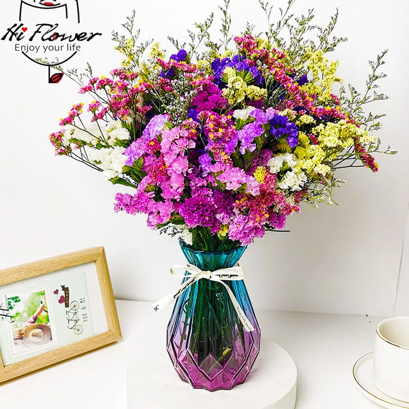 

Dried Flowers Natural Forget Me Not Flower Lover Grass Fresh Preserved Bouquet For Country Home Decor Wedding Party Decoration