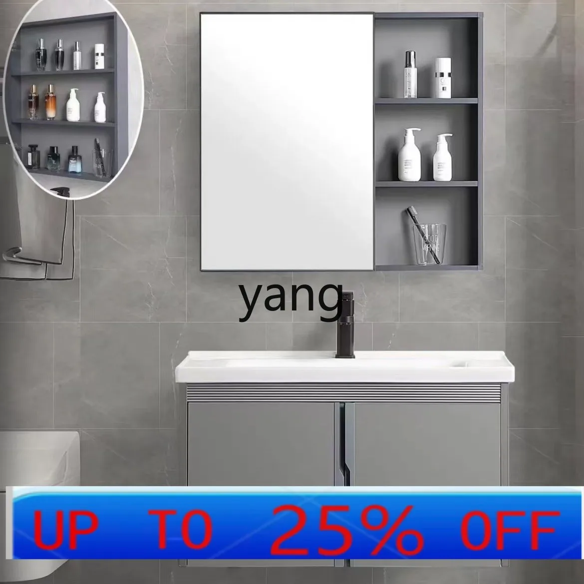 

LMM smart mirror cabinet wall-mounted toilet storage storage combination cabinet