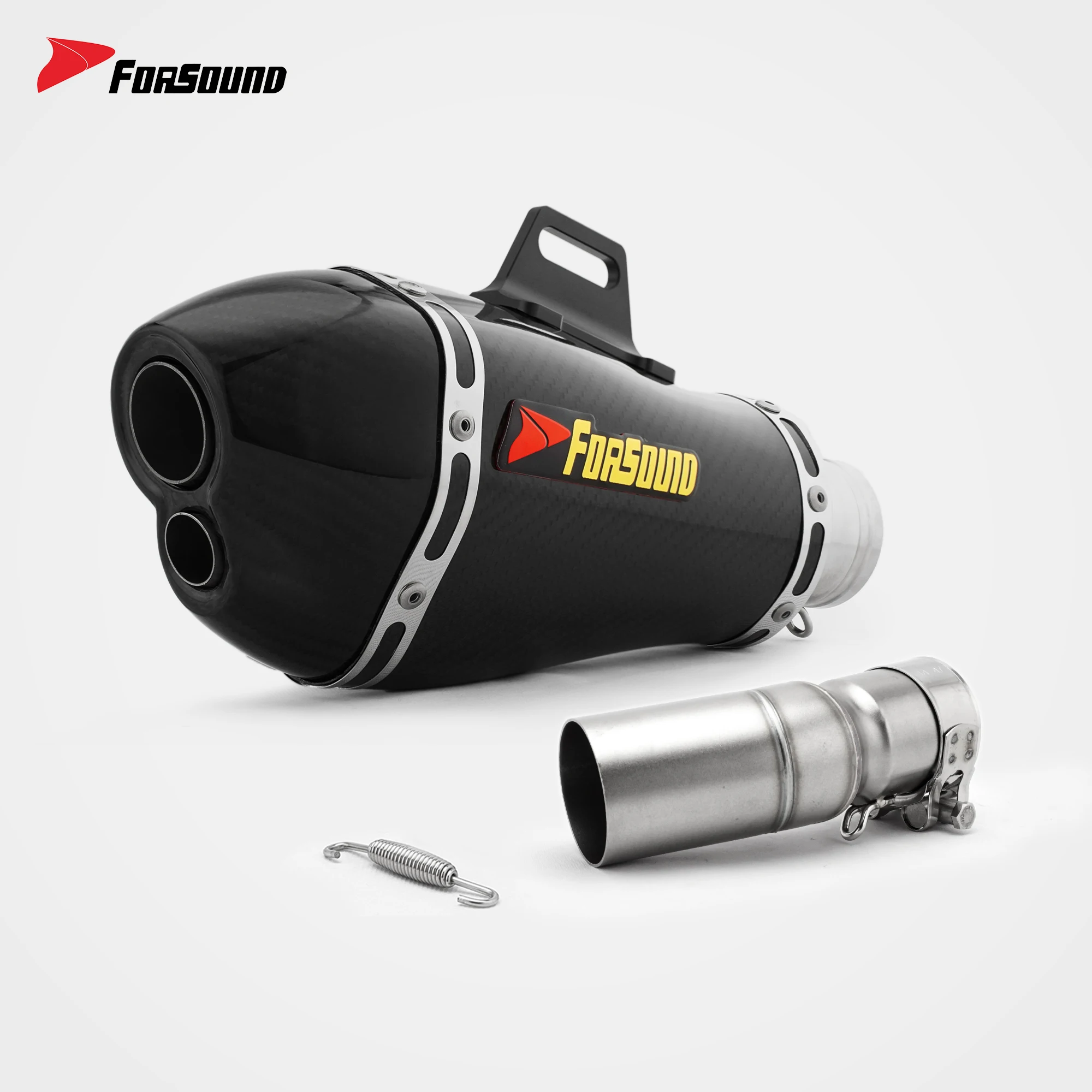 Forsound Stainless Steel Exhaust System: Short-Style Muffler / Track-Spec Tail Section Custom-Designed for Kawasaki Ninja 400