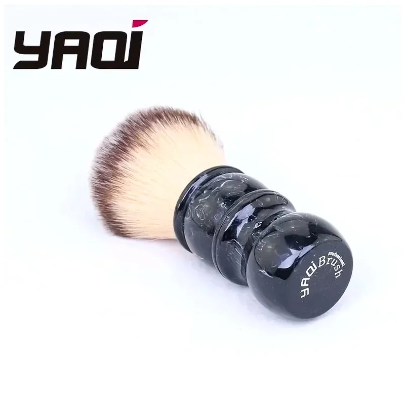YAQI 24MM Shaving Brush Nylon Bristles Resin Handle Shayish Men Shaving Products Barber Beard Care Tool Mens Gift