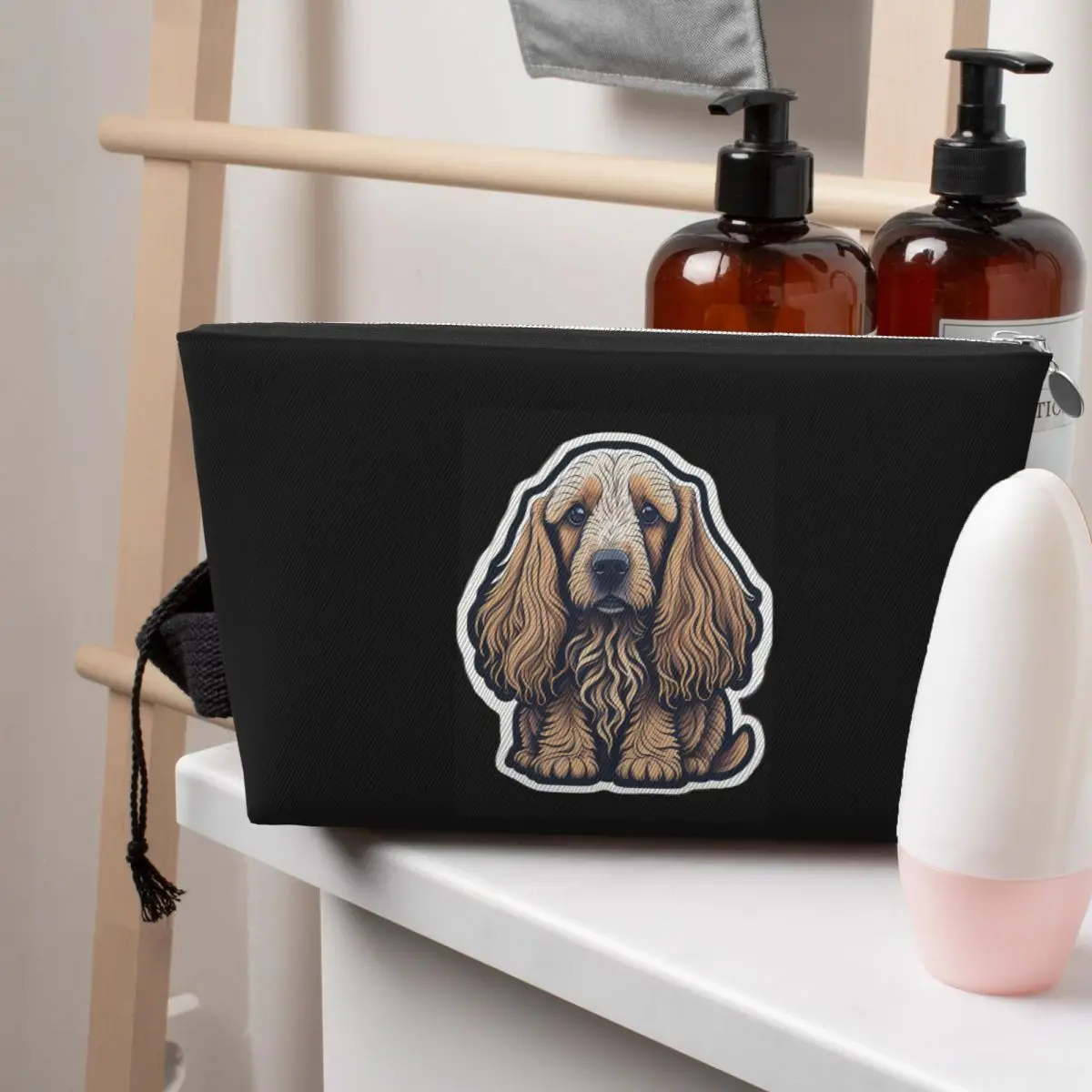 

Afghan Hound (Sticker And Print Out) Women Cosmetic Bag Travel Makeup Organizer Pouch Toiletry Storage Dopp Kit Case