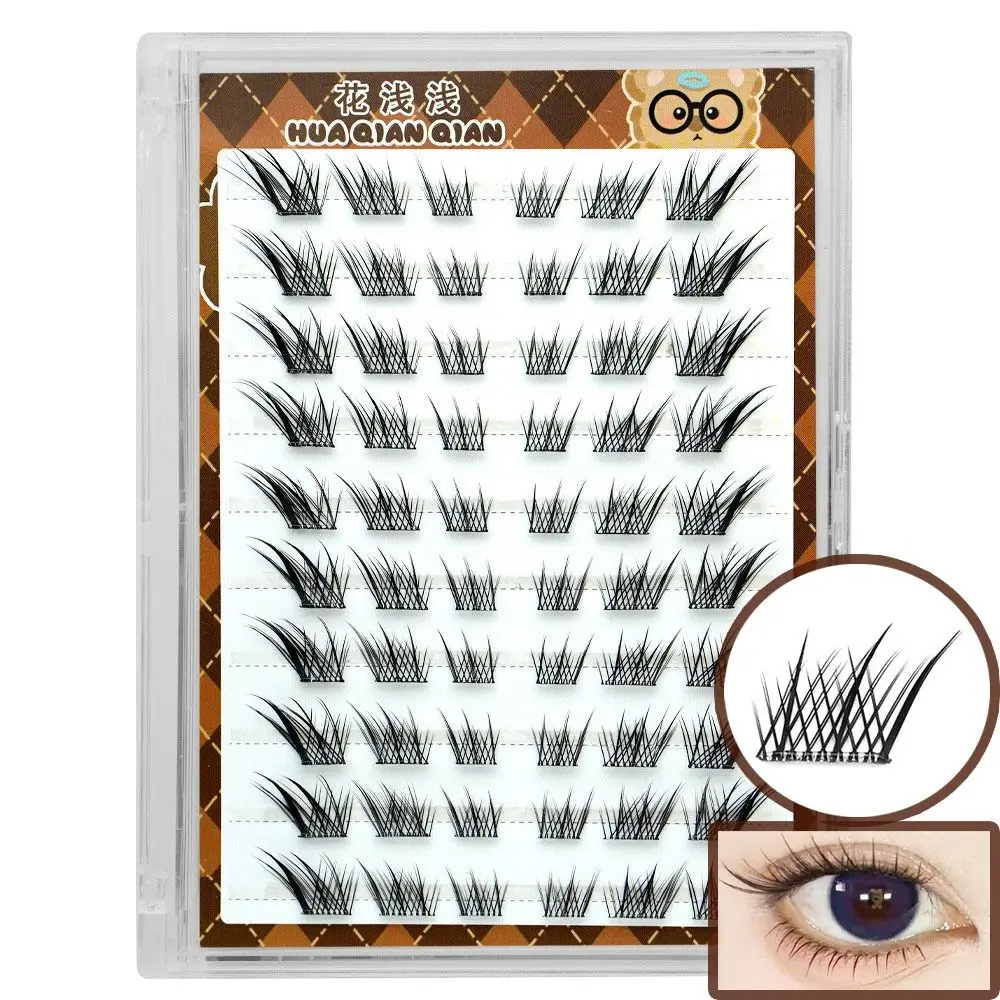 Faux cils moelleux en grappes, longue durée, auto-adhésifs, outils de maquillage réutilisables, sans colle, DIY