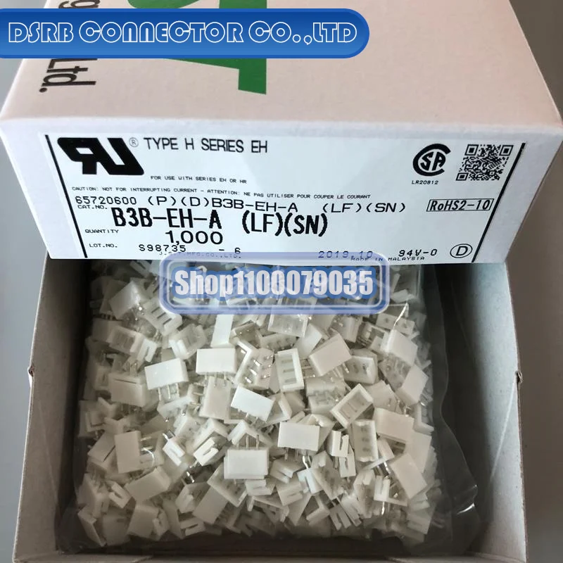 

100pcs/lot B3B-EH-A 3P 2.5MM legs width 100% New and Original