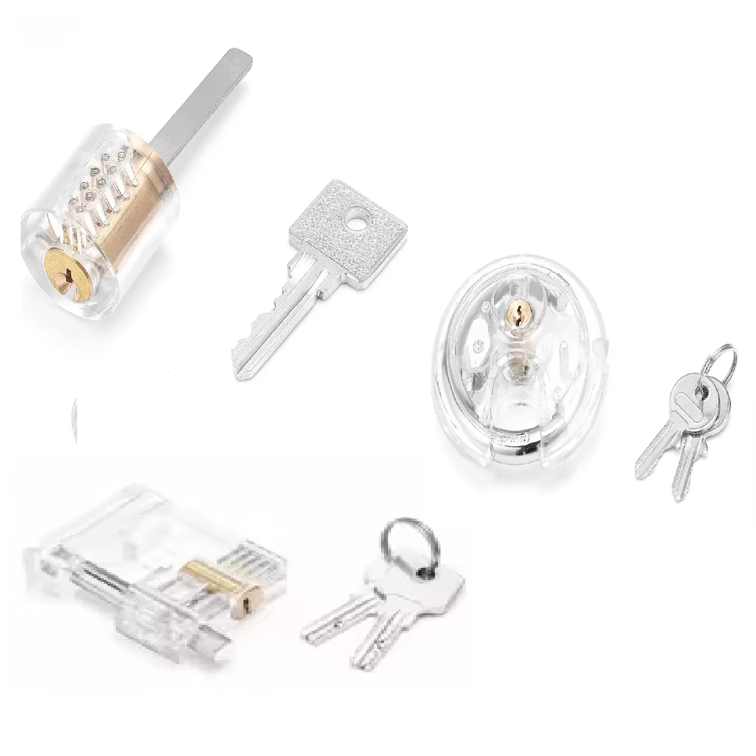 Practical Demonstration Tool for Padlock Locksmith Transparent Training Lock for Skill Training and Education Beginners