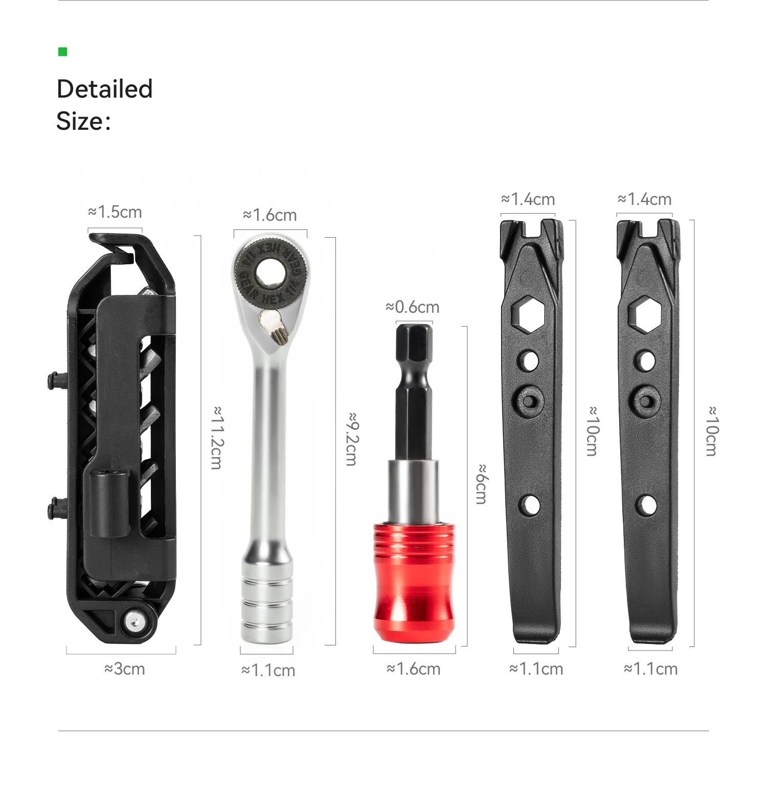 ROCKBROS Fahrrad-Klappwerkzeug Tragbarer Zweiwege-Magnetischer Ratschenschlüssel Schnellverbindungsstange Multifunktionales Fahrrad-Reparaturset – Detail 4