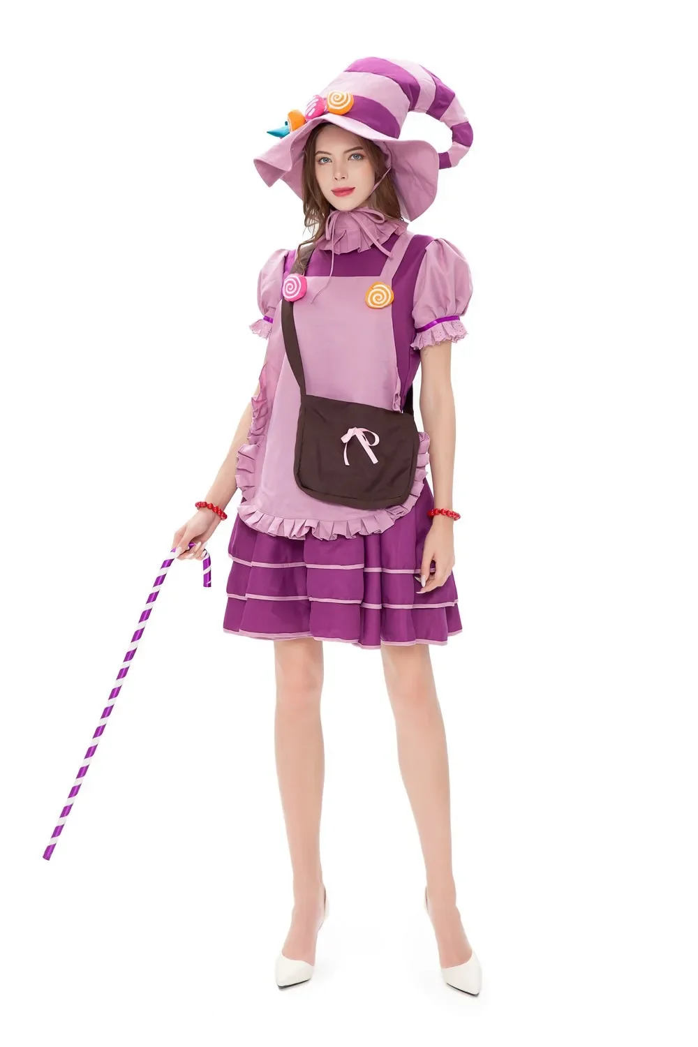 المرأة خادمة الزي الحلو القوطية لوليتا فساتين أنيمي تأثيري حلي المئزر فستان زي حجم كبير أزياء الهالوين