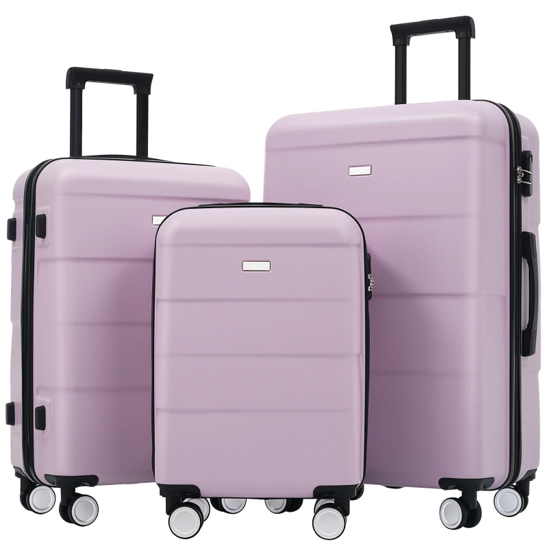 

Sets 3 Piece Double Spinner Wheels Suitcase With Handle Password Lock Lightweight