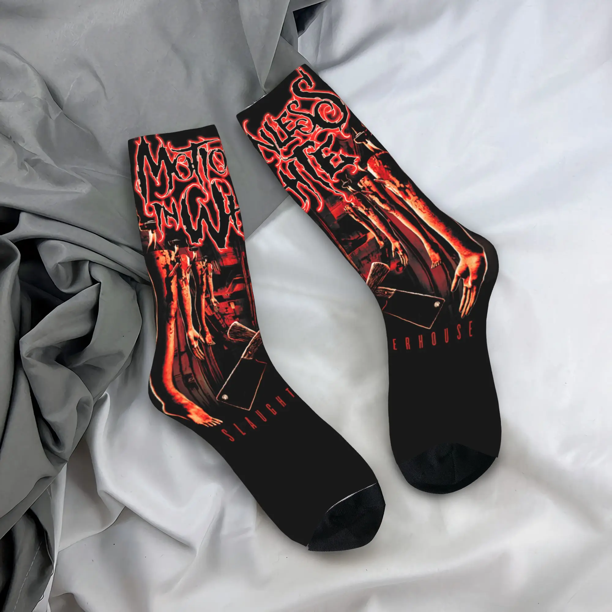 

Motionless In White Music Band Socks Printed Stockings Anti Slip Women Men Socks Medium Soft Winter Modern Running Socks