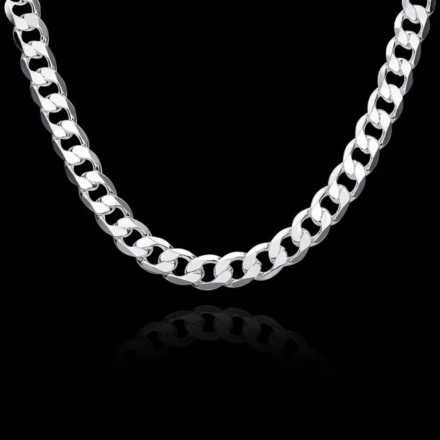 Special offer 925 Sterling Silver necklace for men classic 12MM chain 18 30 inches fine Fashion brand jewelry party wedding gift AliExpress