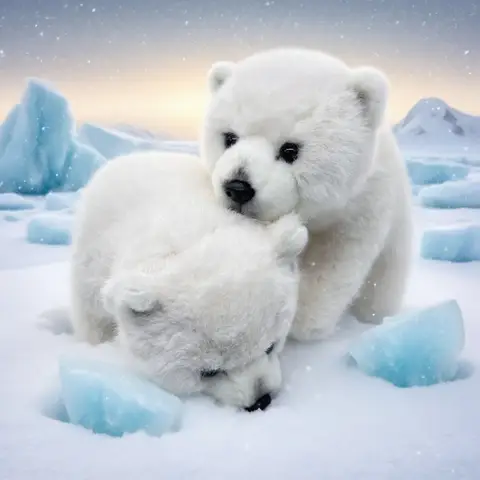 Polar Bear Plush Doll Simulation Polar Bear Toy Explosive Internet Celebrity Gift Wholesale Polar Ocean Souvenirs