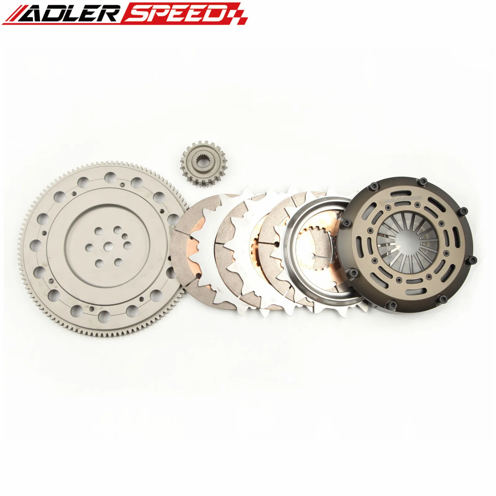 ADLERSPEED Racing/Street Clutch Twin/Triple Disc Kit For Mitsubishi Eclispe GS-T/Plymouth Laser RS Turbo 2.0L FWD 6 bolt crank