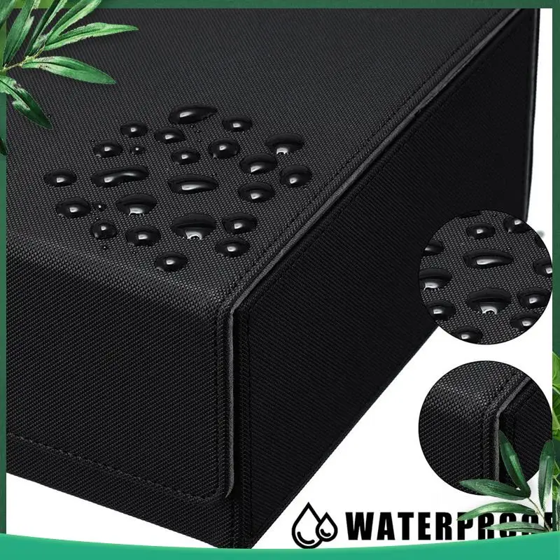 

(NEW) 1Set 550+ Card Deck Case For Trading Cards Top Side-Loading Deck Case Game Cards Box Black Black