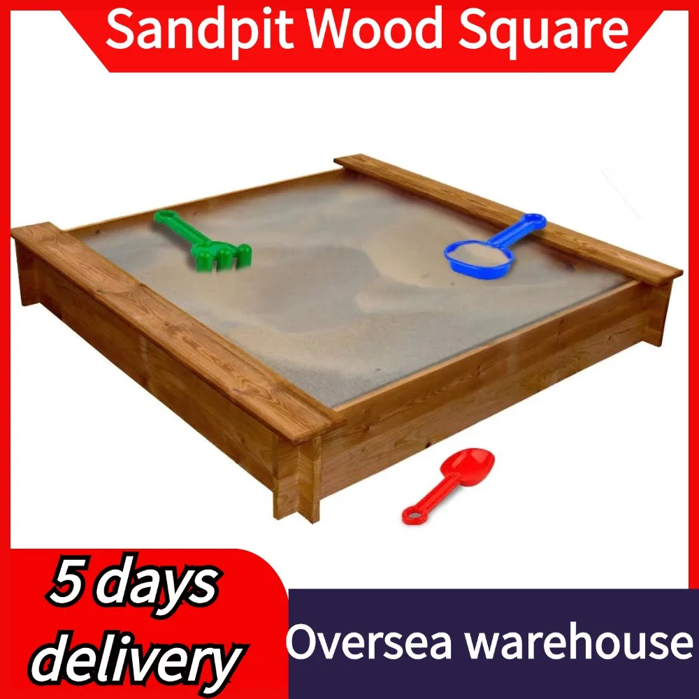 Wooden Sandbox Cover Protective Cover For Sand And Toys Children's Sandbox Cover Waterproof Sandpit Shelter Canopy Square Cover