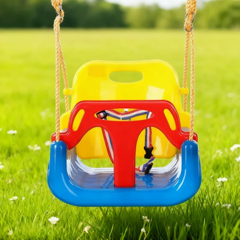 

Baby Hanging Chair Swing 3in1 Adjustable Rope High Quality Safety Indoor Outdoor Family Backyard Amusement Equipments Kids Swing