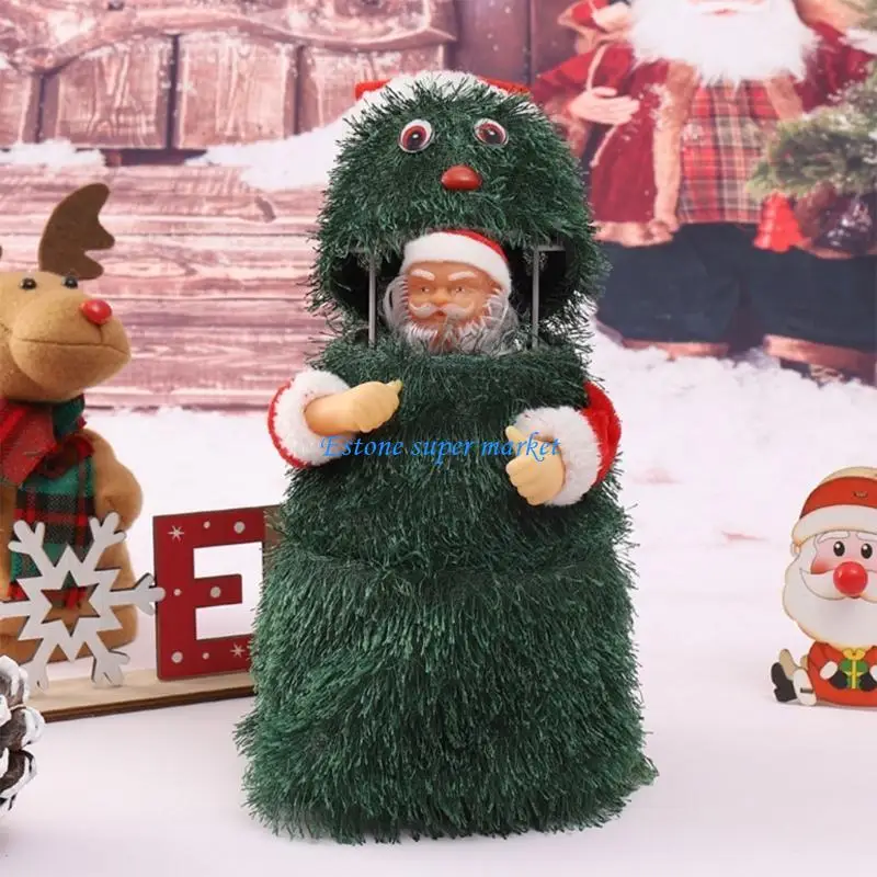 

090B Поющий Санта-Клаус Электрический для куклы Новинка Рождественский настольный декор Рождественский орнамент Вечеринка