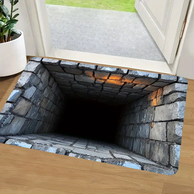 سجادة واقعية لتصميم الأرضية الفريدة من نوعها - سجادة برسومات ثلاثية الأبعاد | إكسسوارات منزلية حديثة سجادة مقاومة للانزلاق #6