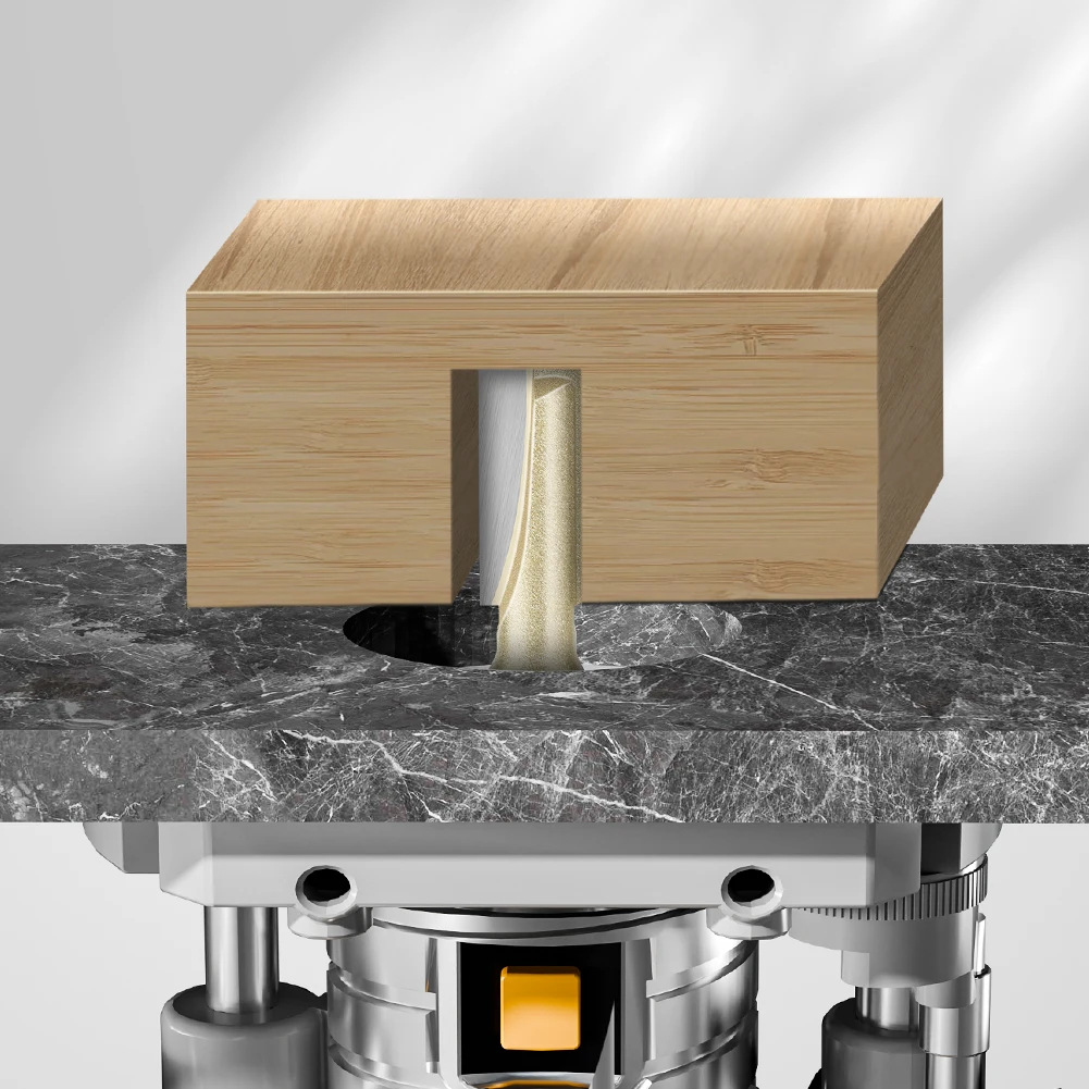 Profissional Shank Limpeza Bottom Bit, Fresa para Madeira, Carboneto de Tungstênio Router Bit, Woodwork Tool Set, Fresa, 6mm, 12mm