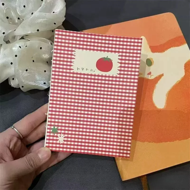 Student Blank Seite Notebook Rote Tomate Plaid Cover Hand Ledger Papier Notizbuch Tagebuch Schule Liefert Planer Buch Notizblock