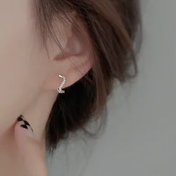 REETI 925 Sterling Silver Geometric Earrings For Women Fashion Personality Couple Small Contracted Earrings