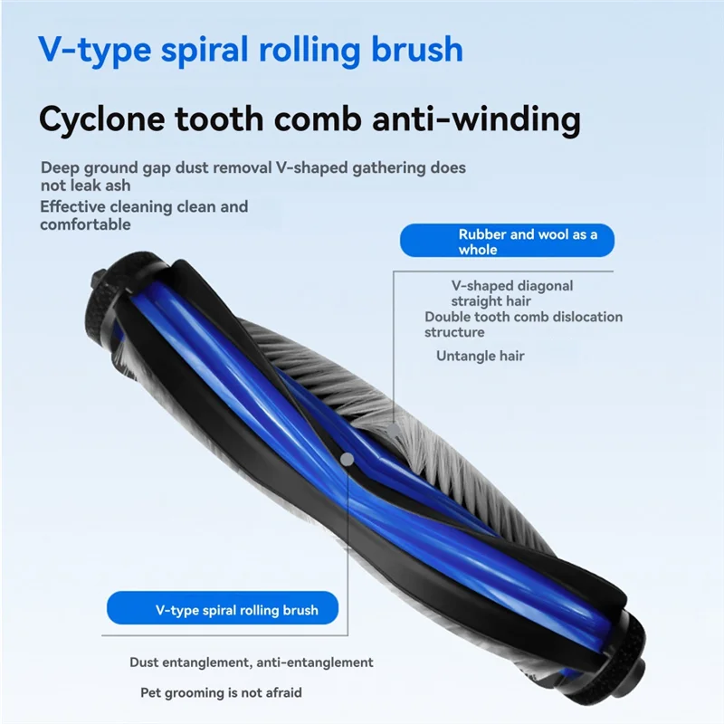 WHYY-Applicable pour Ecovacs T80 Robot aspirateur brosse principale rouleau brosse filtre filtre sac à poussière