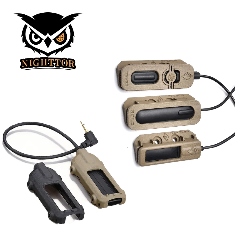 

WADSN Tactical Remote Switch Mounting Slot Panel M-LOK Rail For NGAL PEQ M300 M600 Flashlight Airsoft Accessory