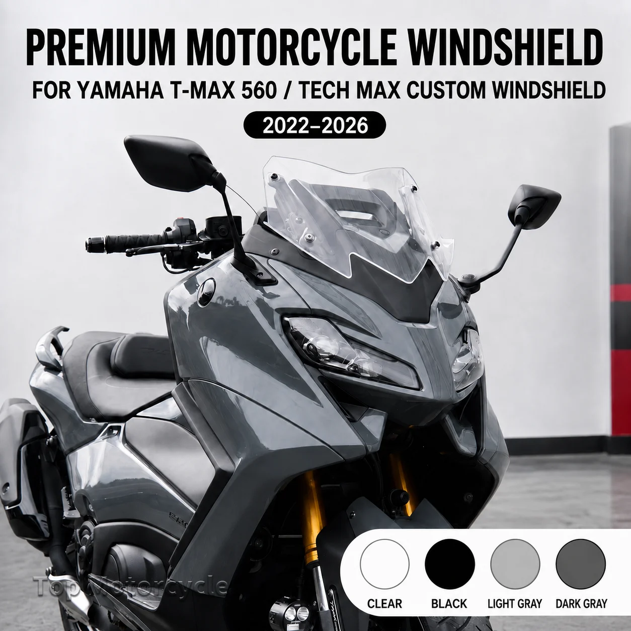Tech Max Accessories - Parabrisas de Motocicleta, Deflector de Viento