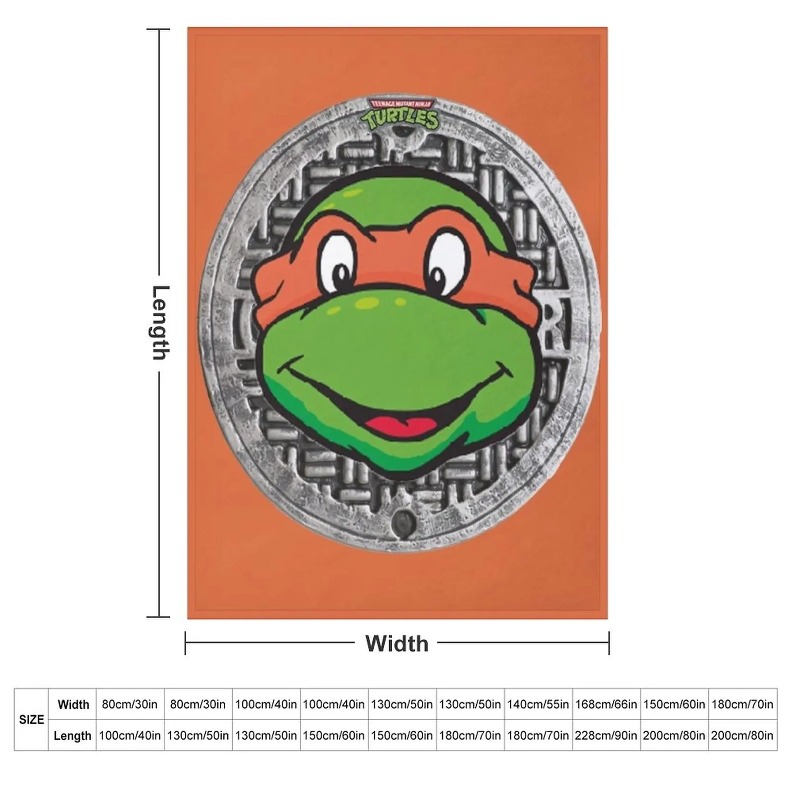 Orange TMNT THE MUTANT NINJA TURTLES MICHELANGELO Throw Blanket heavy to sleep Blankets For Baby Camping for babies Blankets