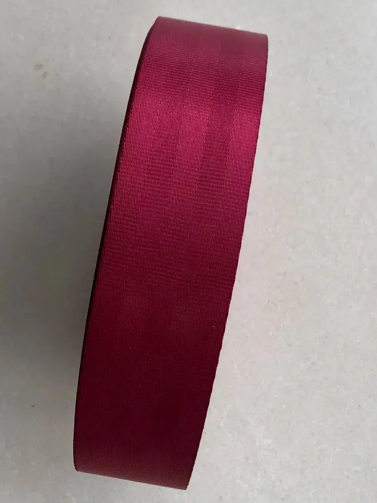 

35 Meters Roll Seat Belt Webbing Safety Strap Maroon Color 48mm Wide 5 Bars