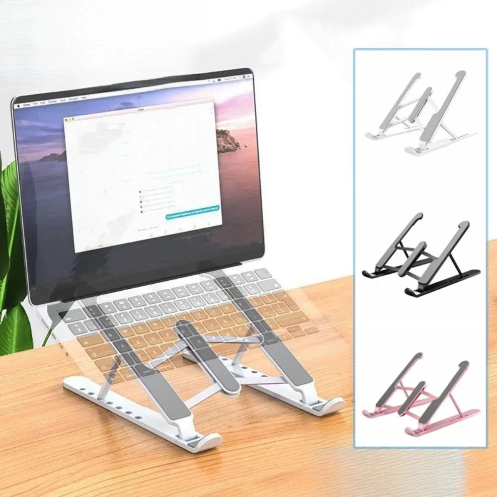 

Подставка для ноутбука из АБС-пластика, складной охлаждающий кронштейн для ноутбука из алюминиевого сплава, подъемный охлаждающий держатель, нескользящая опорная основа для ноутбука
