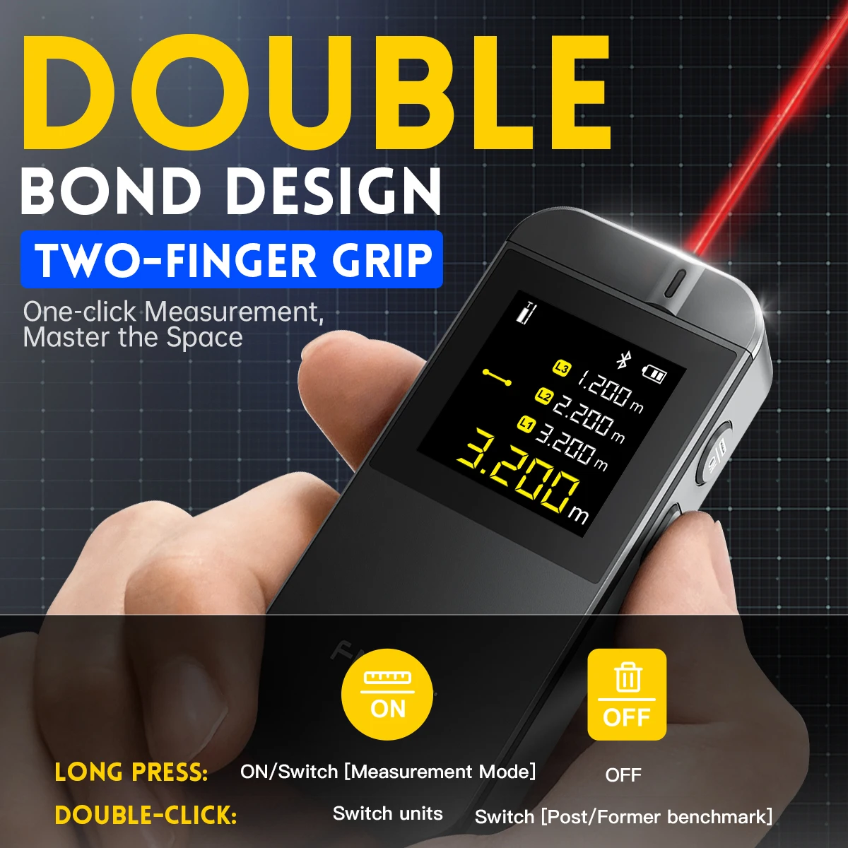 FNIRSI IR40 Smart Laser Rangefinder 40M Laser Tape Measure Digital Distance Meter Metro Laser Digital Accurate APP To Draw