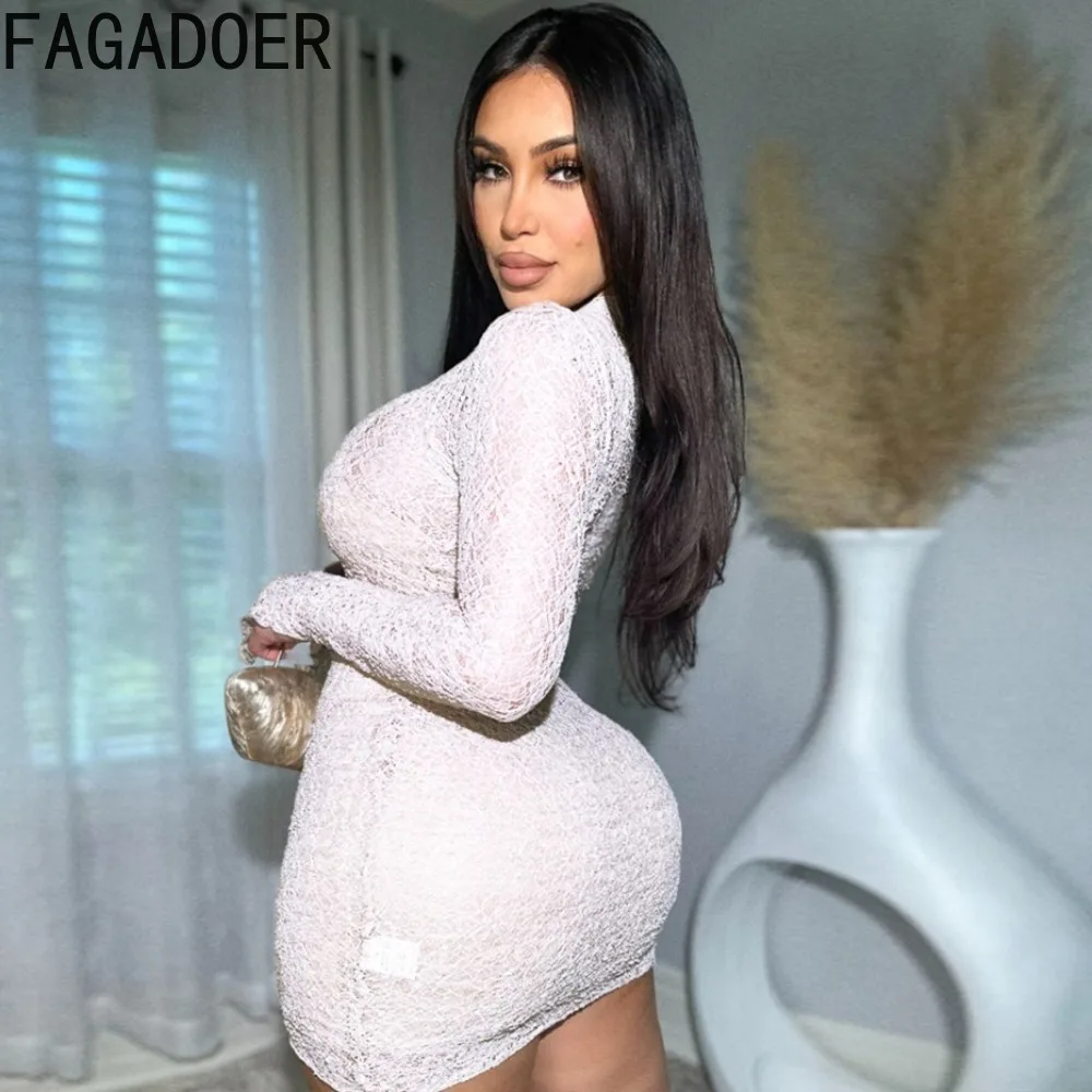FAGADOER Sexy Lace Patchwork Bodycon Dresses Woman See Through Spaghetti Strap Dress + Smock Female Streetwear Vestidos 2025 New