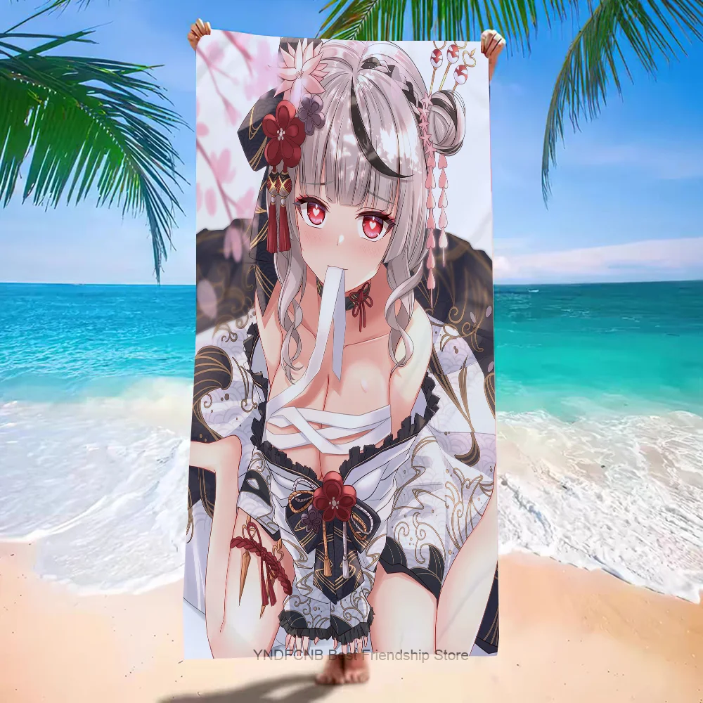 

1PC Anime YouTuber Sakamata Chloe Towel Microfiber Beach Towel Quick Dry Kids Beach Blanket Soft Unisex Camping Pool Towel