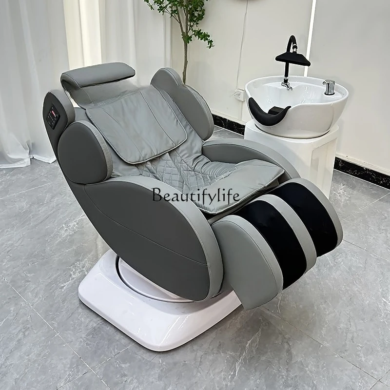 

01-Electric massage rotary shampoo bed multi-functional hair treatment salon special flush bed