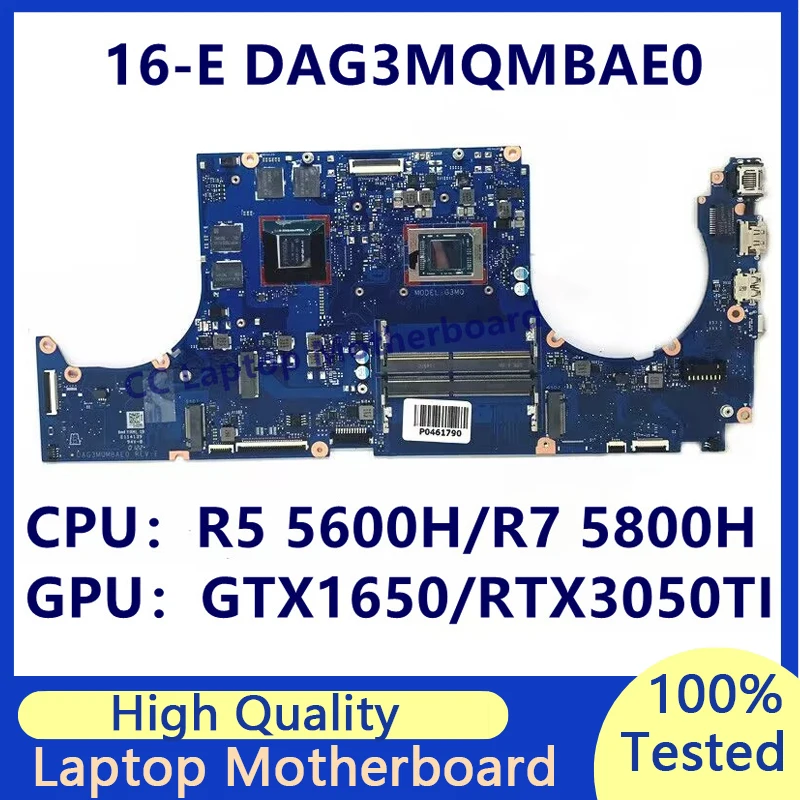 

DAG3MQMBAE0 Mainboard For HP 16-E Laptop Motherboard With R5 5600H/R7 5800H CPU GTX1650/RTX3050TI 100% Fully Tested Working Well