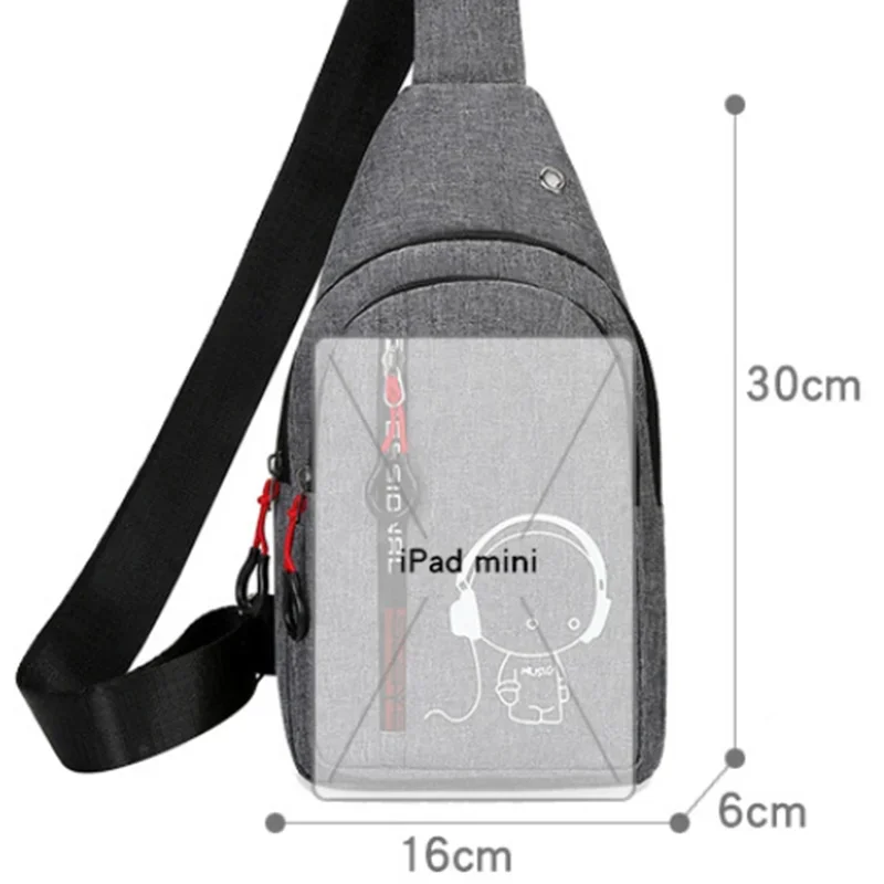Sac à bandoulière phosphorescent pour hommes et femmes, sac de poitrine décontracté, course à pied, sports de plein air
