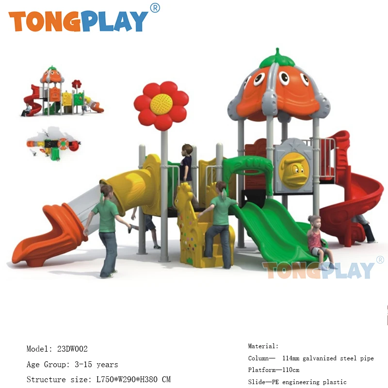 Tong play Animals series outdoor slidedirect sale medium  amusement slide high quality factory equipment kid outdoor playground