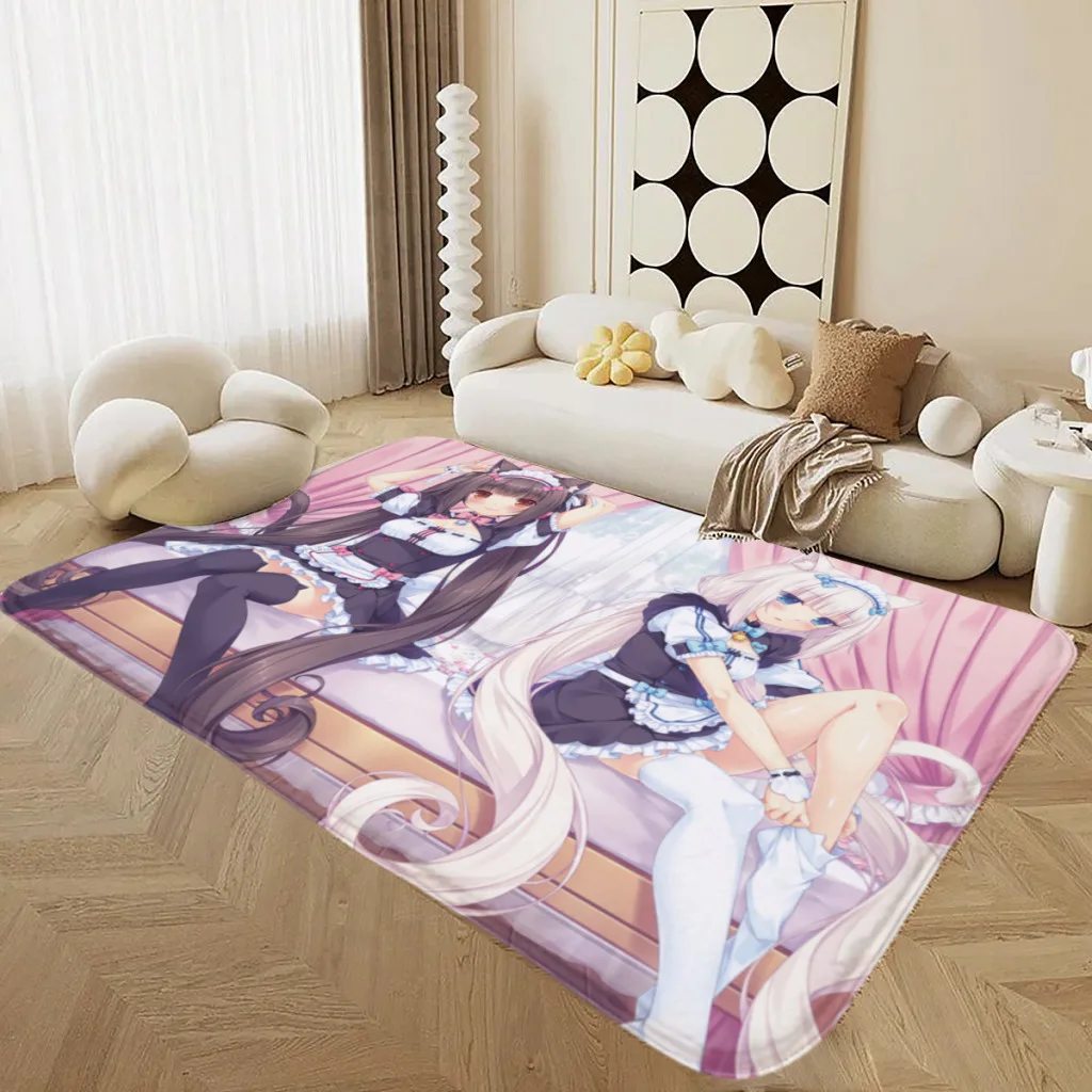 

Anime Nekoparas Kawaii Cute Large Room Rugs Carpet Flannel Home Decorations