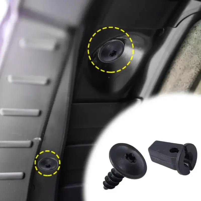 20pcs Plastic Fasteners Screws Universal Car Bumper Fender Black Rivets Car Fastener Push Pin Clips Auto Accessories