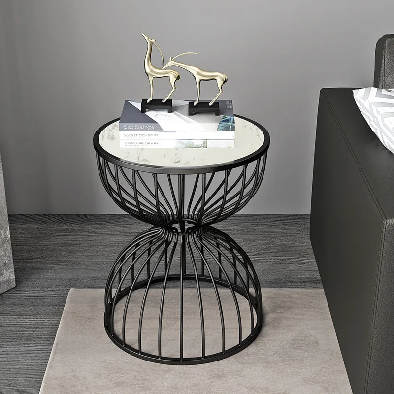 Creative Iron Art Hotel Bedside Table Small Round Table