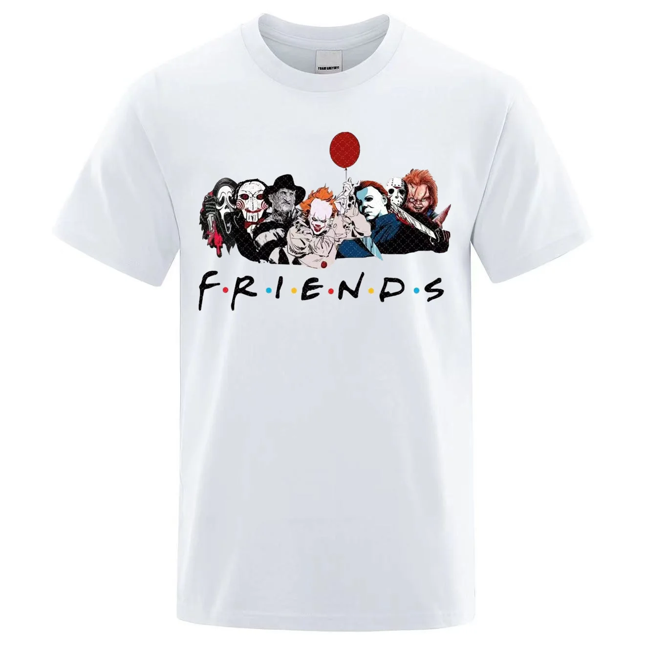 Summer Friends Letter Print 100% Cotton Comfortable and Breathable Round Neck T-shirt Outdoor Men's Top Casual Fashion Street We