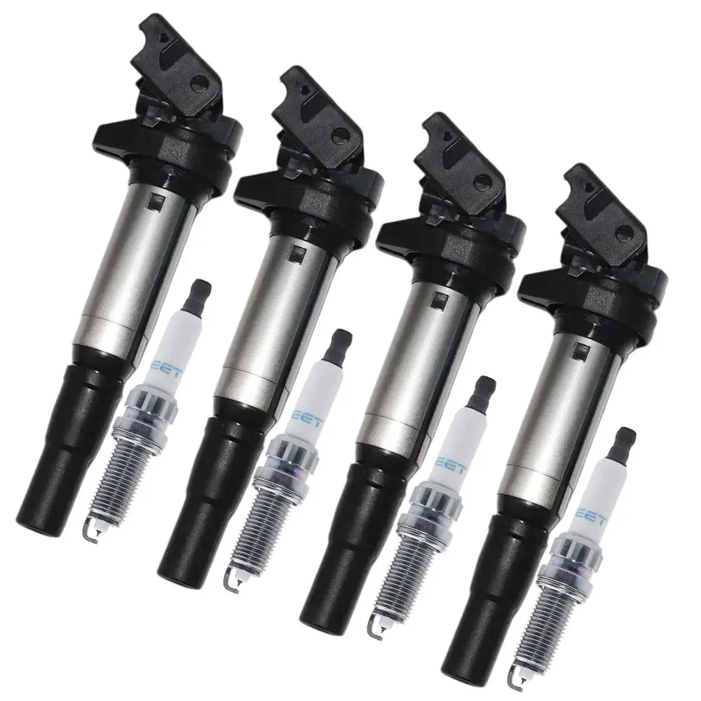 4pcs Ignition Coil Set For CITROEN C4 PICASSO 1.6 THP 165 2014-2020 C3 2010 PEUGEOT RCZ 3008 MINI Cooper R56 Coupe R58 BMW F20