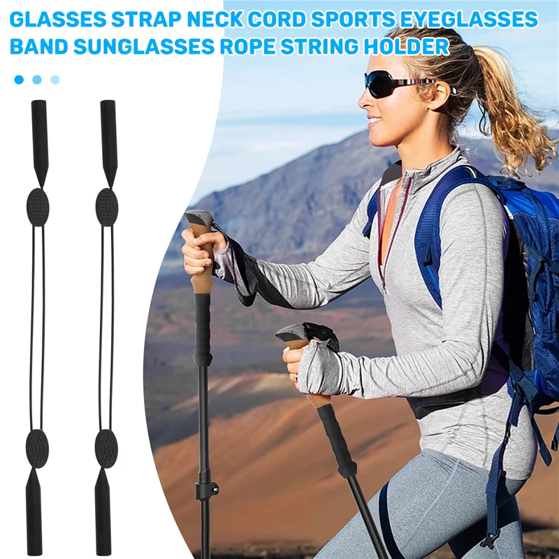 

AB09-2PCS Glasses Strap Neck Cord Sports Eyeglasses Band Sunglasses Rope String Holder