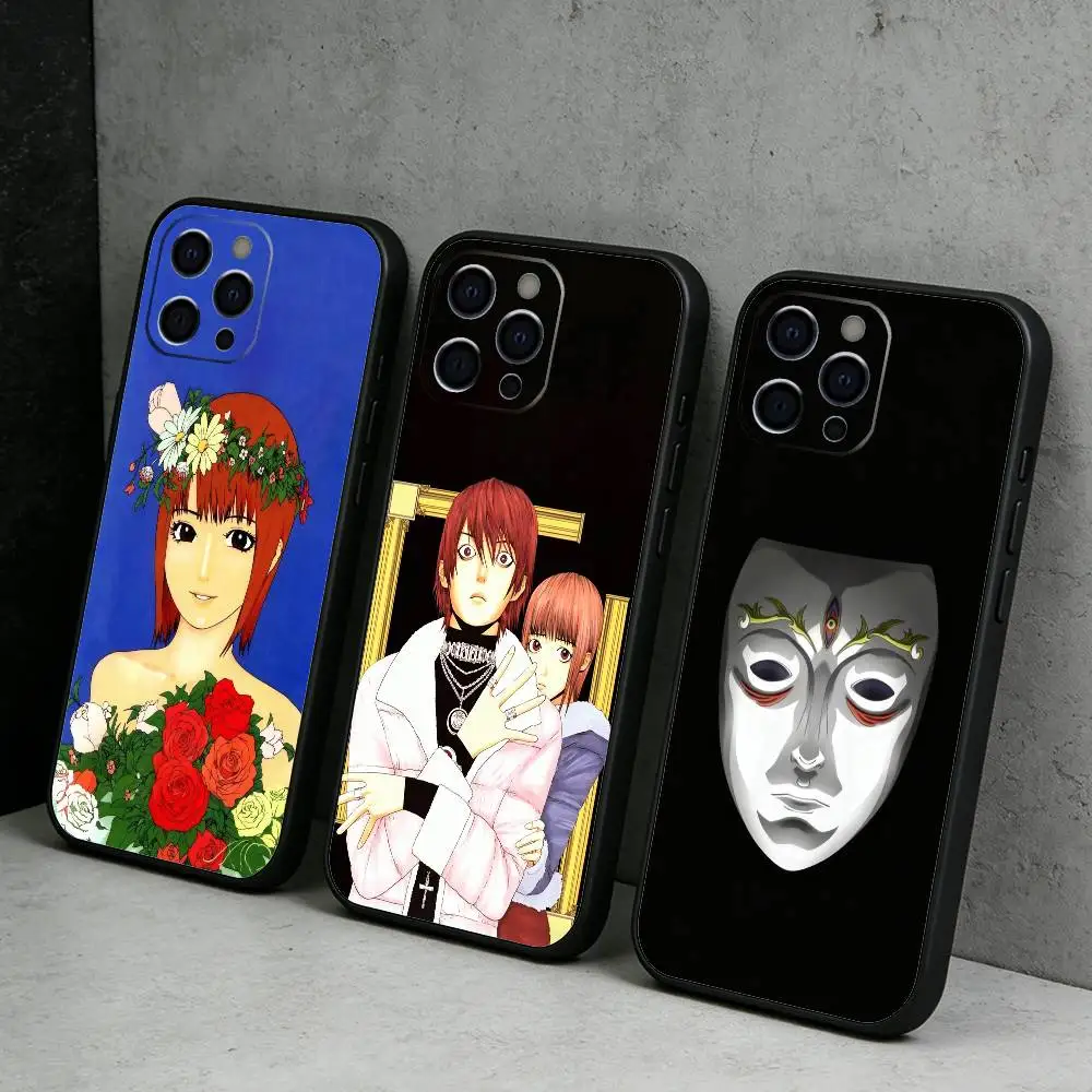 

Nao x Aki Anime LG-Liar Game-S Phone Case For iPhone17,16,15,14,13,12 Plus,Max Soft Silicone Black Cover