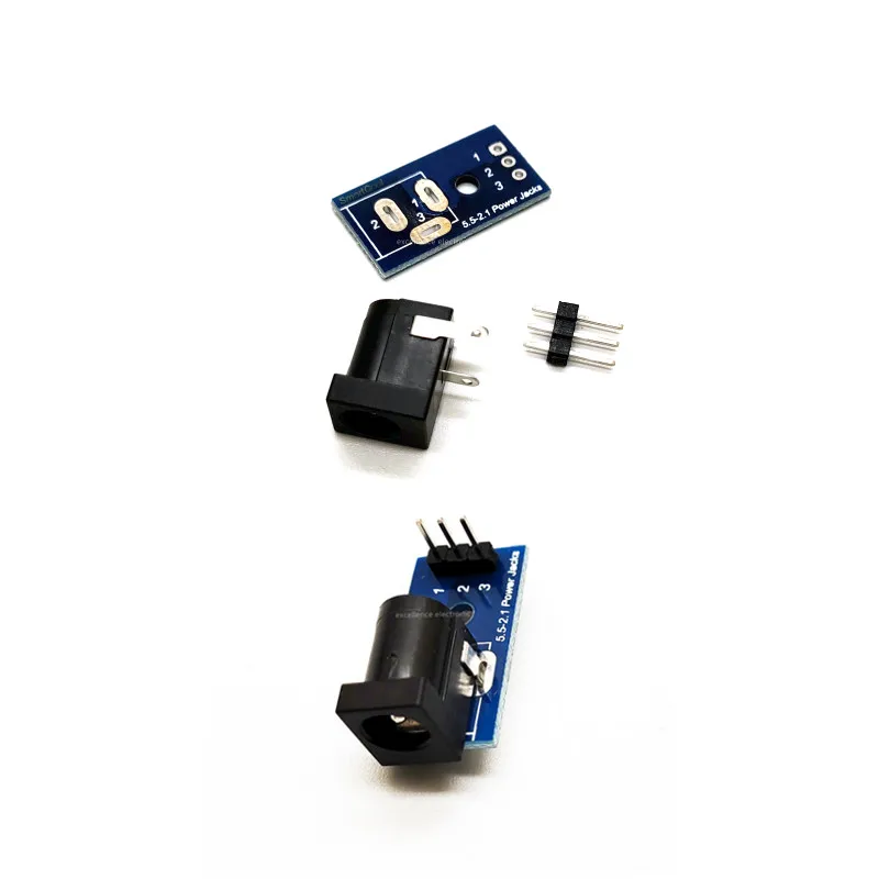 5pcs DC005 To DIP Adapter Converter Circuit Board DC Power Socket Breadboard Interface 5.5-2.1mm Test Conversion Board