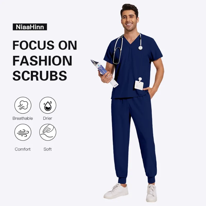 

Womens Quick Dry Scrub Suit Dental Medical Uniform Surgical Scrubs