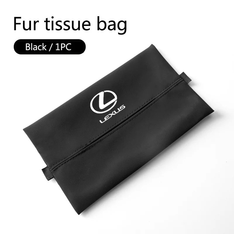 Car Sunshade Plate Tissue Box For Lexus CT ES GS NX IS250 CT200h NX300h Car Paper Towel Storage Bag Suede Sun Visor Tissue Boxes