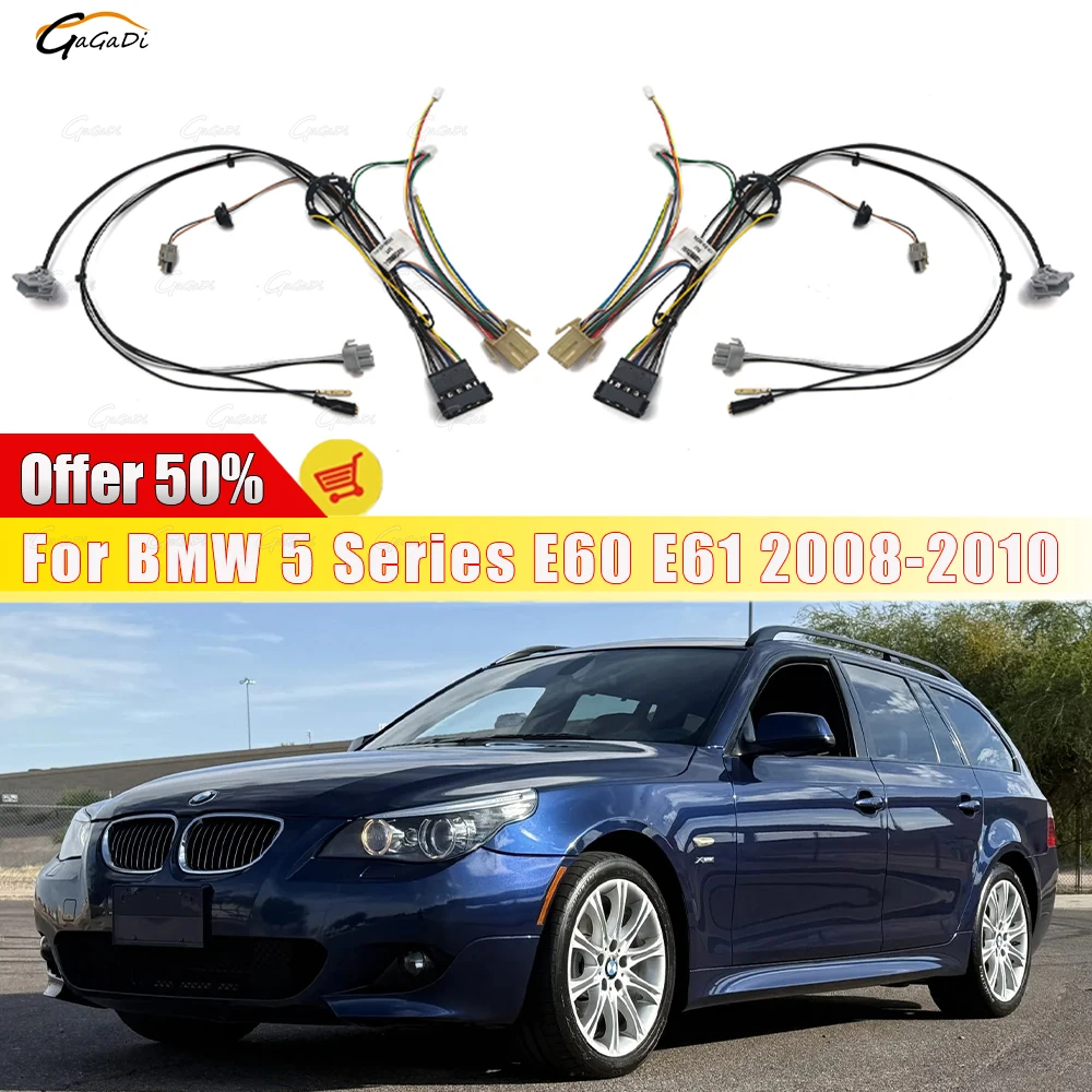 Xenon headlight internal wiring harness plug and follow-up steering system wiring harness Fit for BMW 5 Series E60E61 08-10