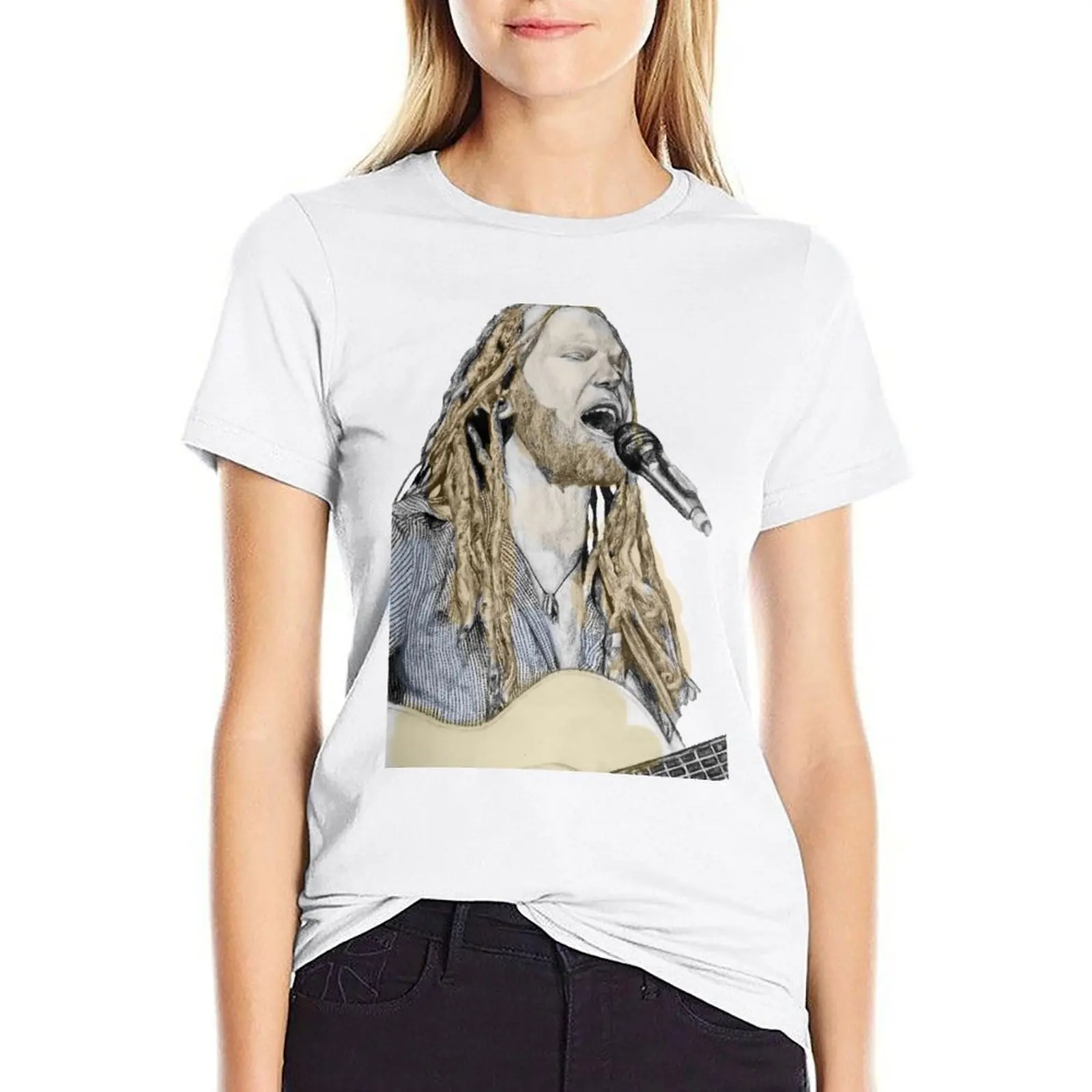 Newton Faulkner Drawing Tee (With a Splash of Colour!!) T-shirt funny Aesthetic clothing woman t shirt